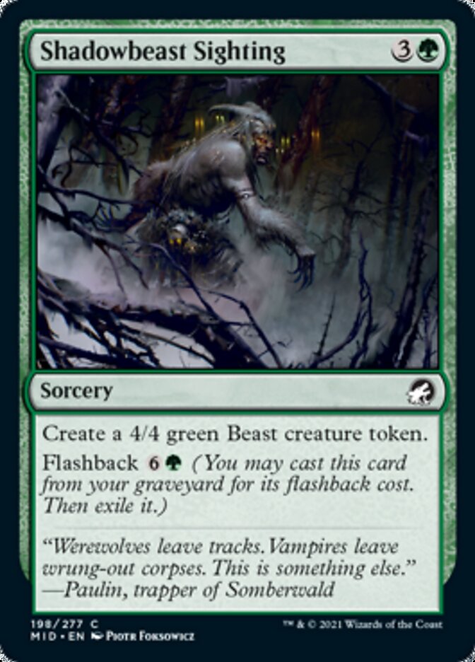 Shadowbeast Sighting [Innistrad: Midnight Hunt] | RetroPlay Games