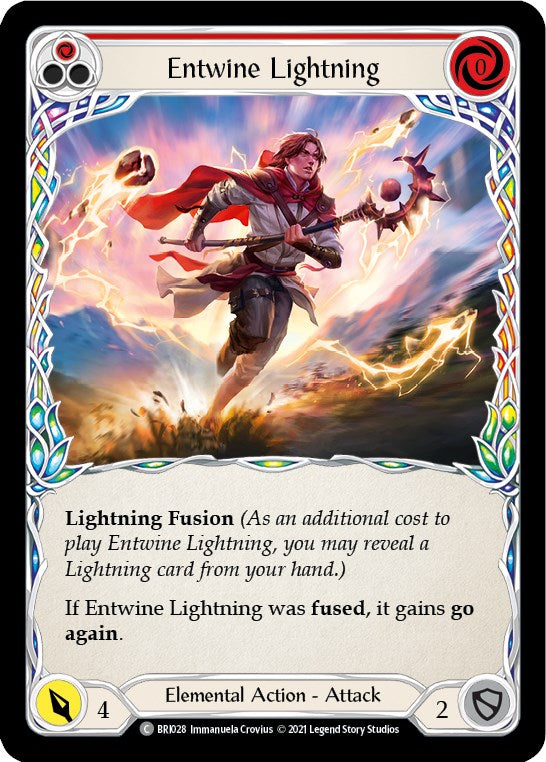 Entwine Lightning (Red) [BRI028] (Tales of Aria Briar Blitz Deck)  1st Edition Normal | RetroPlay Games