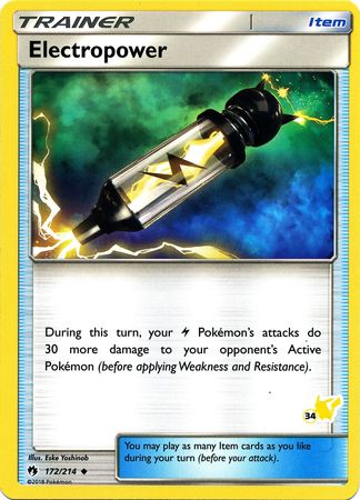 Electropower (172/214) (Pikachu Stamp #34) [Battle Academy 2020] | RetroPlay Games