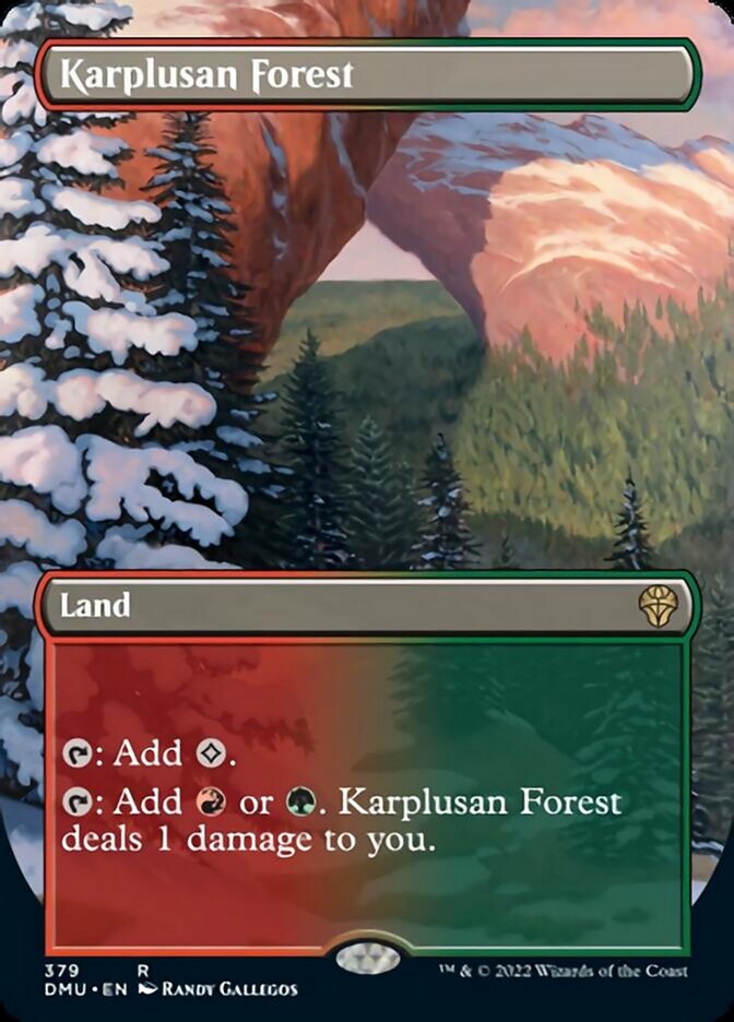 Karplusan Forest (Borderless Alternate Art) [Dominaria United] | RetroPlay Games