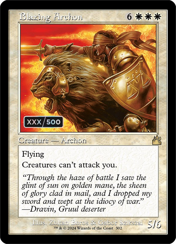 Blazing Archon (Retro) (Serialized) [Ravnica Remastered] | RetroPlay Games