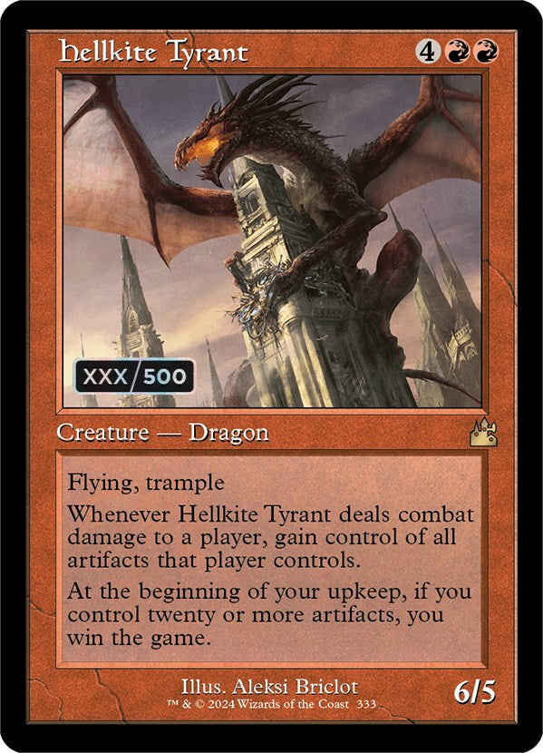 Hellkite Tyrant (Retro) (Serialized) [Ravnica Remastered] | RetroPlay Games