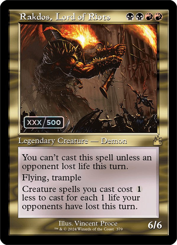 Rakdos, Lord of Riots (Retro) (Serialized) [Ravnica Remastered] | RetroPlay Games