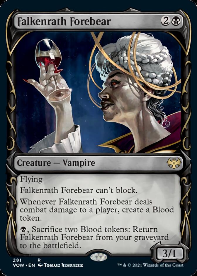 Falkenrath Forebear (Showcase Fang Frame) [Innistrad: Crimson Vow] | RetroPlay Games