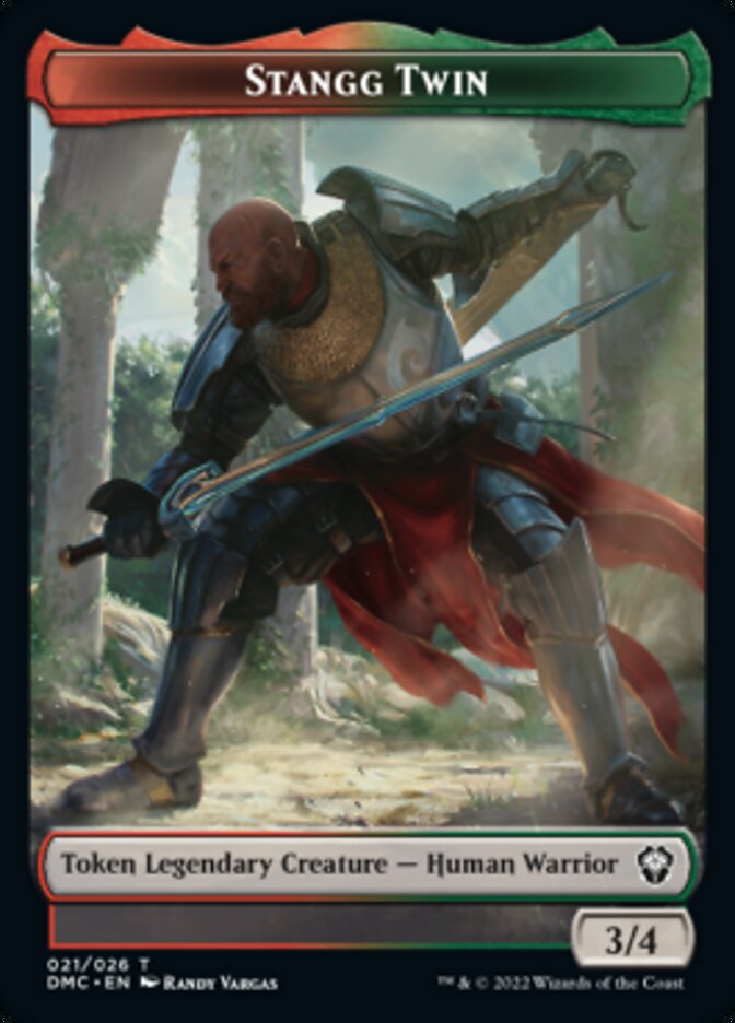 Soldier // Stangg Twin Double-sided Token [Dominaria United Tokens] | RetroPlay Games