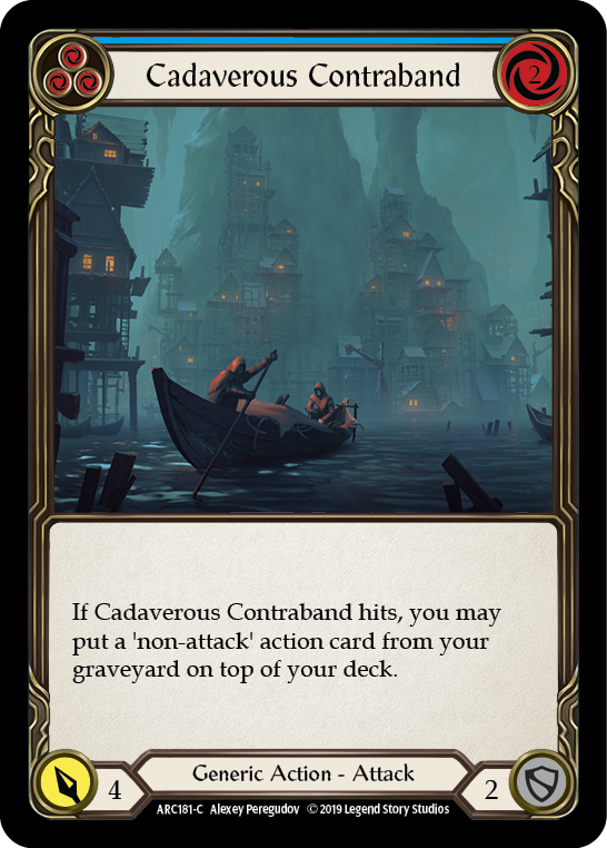 Cadaverous Contraband (Blue) [ARC181-C] (Arcane Rising)  1st Edition Rainbow Foil | RetroPlay Games