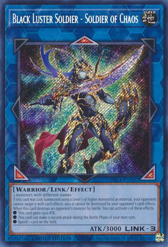 Black Luster Soldier - Soldier of Chaos [BLC1-EN002] Secret Rare | RetroPlay Games