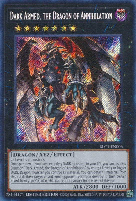 Dark Armed, the Dragon of Annihilation [BLC1-EN006] Secret Rare | RetroPlay Games