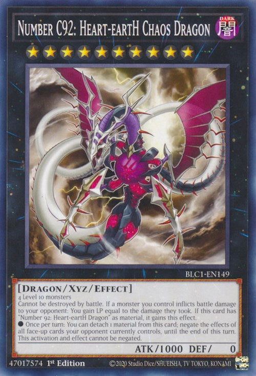 Number C92: Heart-eartH Chaos Dragon [BLC1-EN149] Common | RetroPlay Games