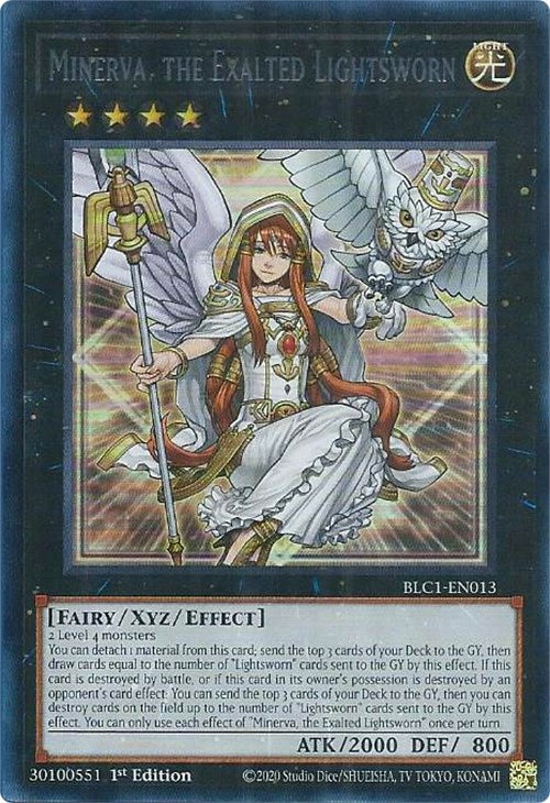 Minerva, the Exalted Lightsworn (Silver) [BLC1-EN013] Ultra Rare | RetroPlay Games