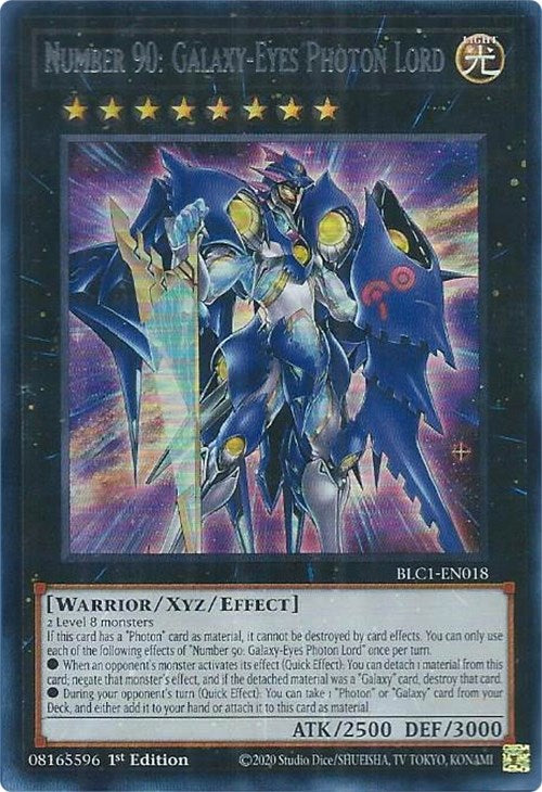 Number 90: Galaxy-Eyes Photon Lord (Silver) [BLC1-EN018] Ultra Rare | RetroPlay Games