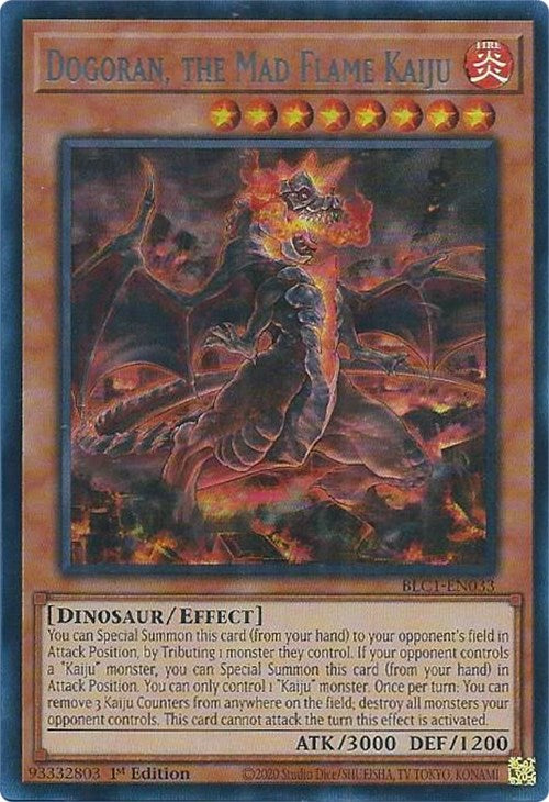 Dogoran, the Mad Flame Kaiju (Silver) [BLC1-EN033] Ultra Rare | RetroPlay Games