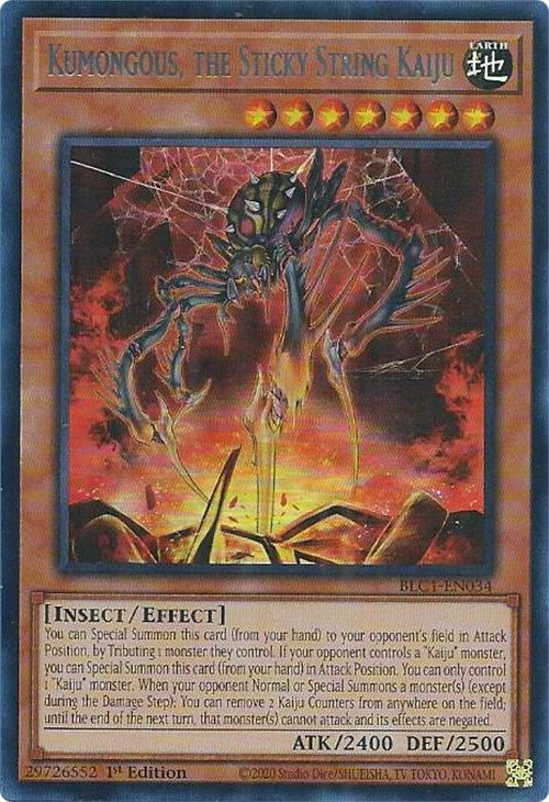 Kumongous, the Sticky String Kaiju (Silver) [BLC1-EN034] Ultra Rare | RetroPlay Games