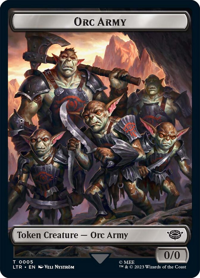 Orc Army Token (05) [The Lord of the Rings: Tales of Middle-Earth Tokens] | RetroPlay Games