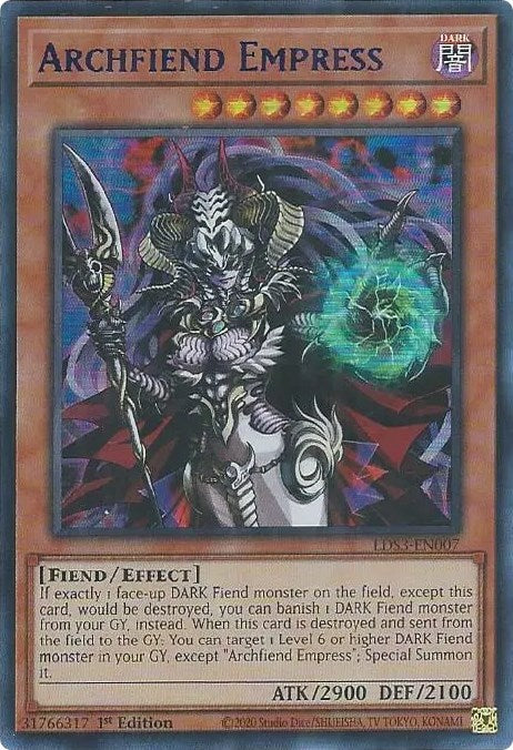 Archfiend Empress (Blue) [LDS3-EN007] Ultra Rare | RetroPlay Games