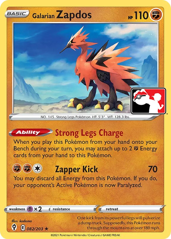 Galarian Zapdos (082/203) [Prize Pack Series One] | RetroPlay Games