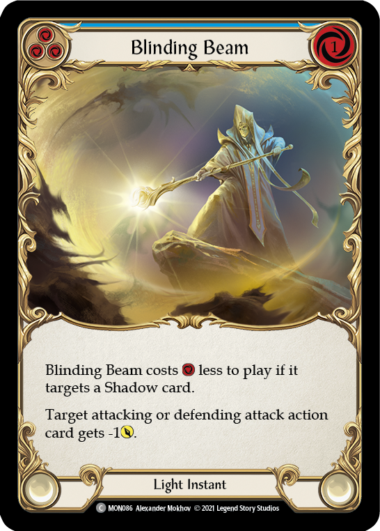 Blinding Beam (Blue) [MON086-RF] (Monarch)  1st Edition Rainbow Foil | RetroPlay Games