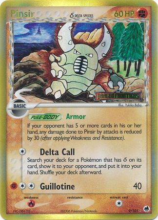 Pinsir (9/101) (Delta Species) (Stamped) [EX: Dragon Frontiers] | RetroPlay Games