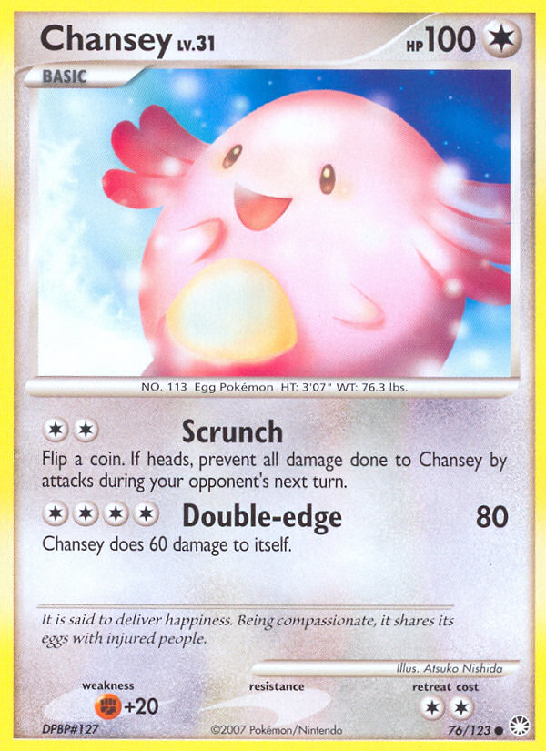 Chansey (76/123) [Diamond & Pearl: Mysterious Treasures] | RetroPlay Games