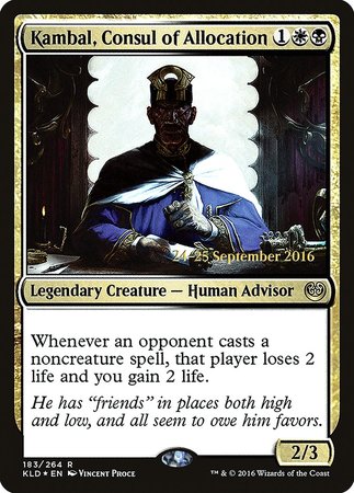 Kambal, Consul of Allocation [Kaladesh Promos] | RetroPlay Games