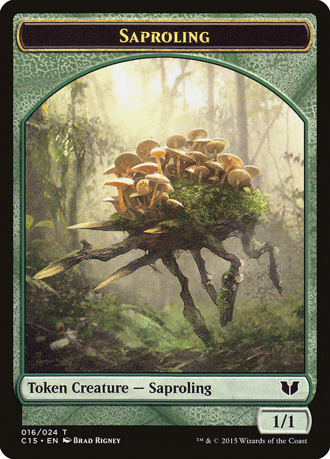 Saproling // Spider Double-Sided Token [Commander 2015 Tokens] | RetroPlay Games