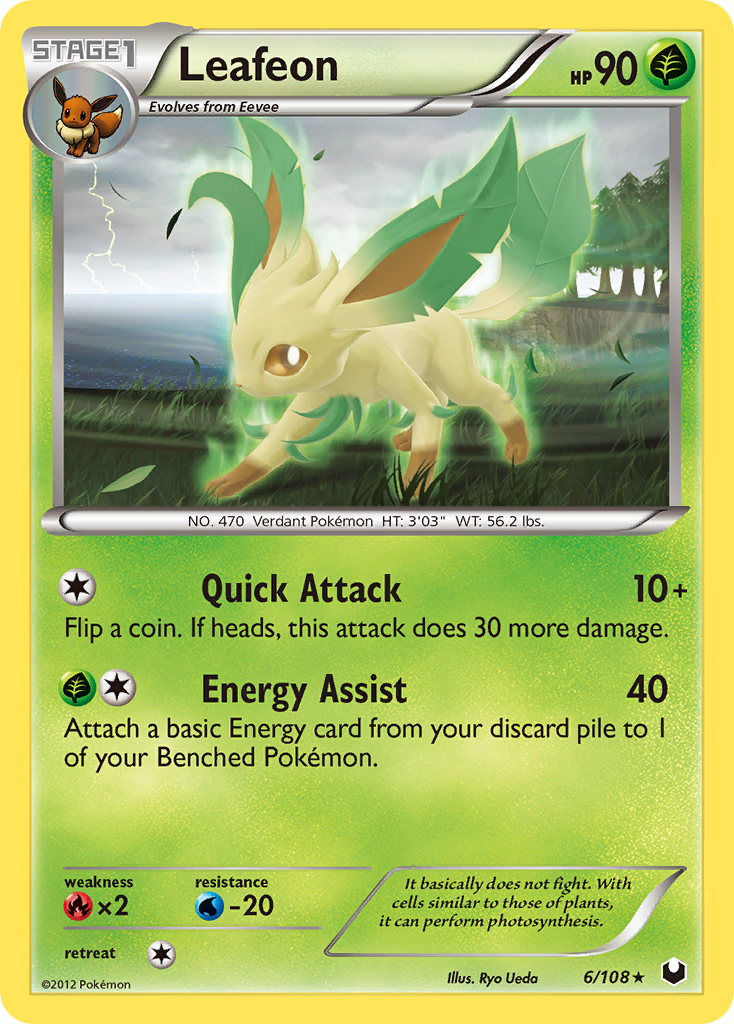 Leafeon (6/108) [Black & White: Dark Explorers] | RetroPlay Games
