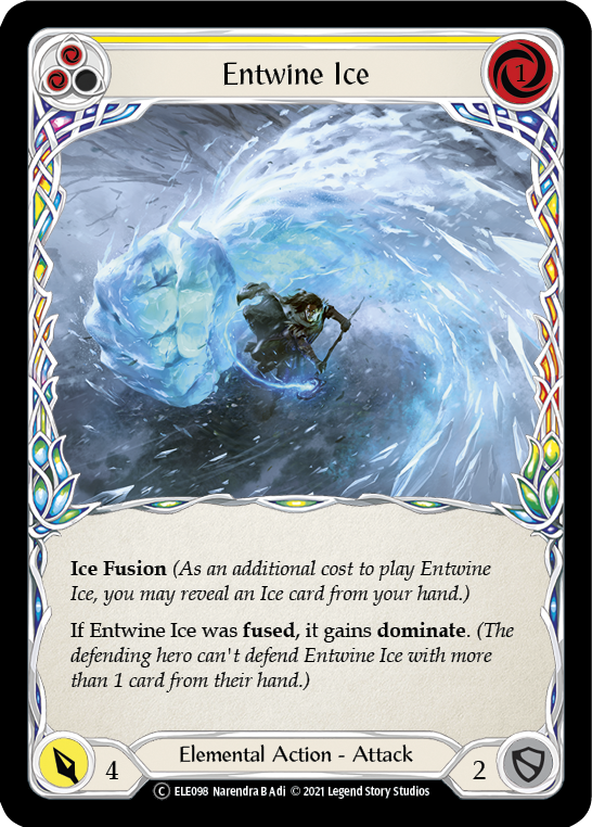 Entwine Ice (Yellow) [U-ELE098] (Tales of Aria Unlimited)  Unlimited Rainbow Foil | RetroPlay Games