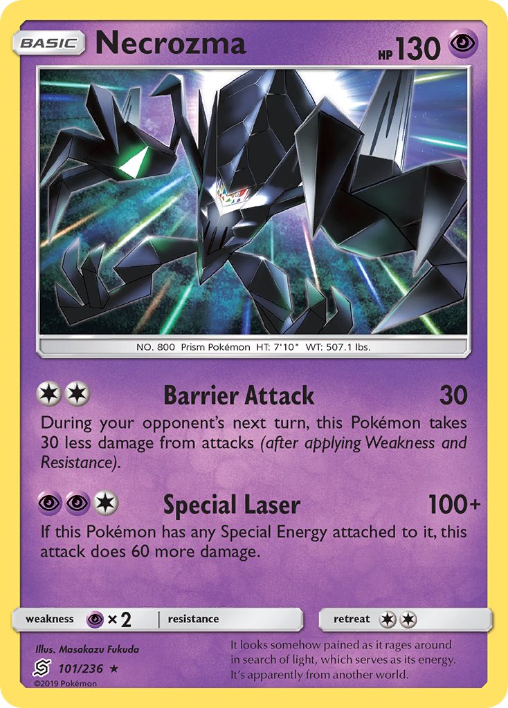 Necrozma (101/236) (Cracked Ice Holo) (Theme Deck Exclusive) [Sun & Moon: Unified Minds] | RetroPlay Games