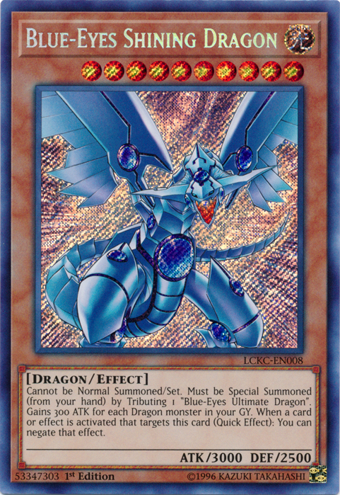 Blue-Eyes Shining Dragon [LCKC-EN008] Secret Rare | RetroPlay Games