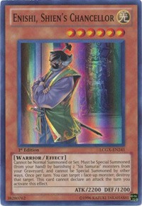 Enishi, Shien's Chancellor [LCGX-EN241] Super Rare | RetroPlay Games