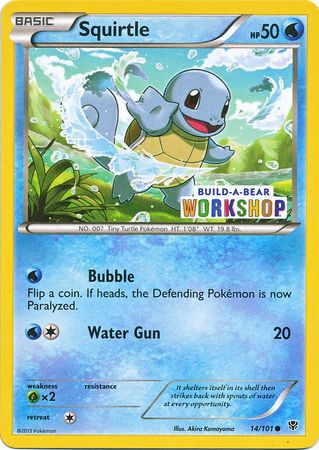 Squirtle (14/101) (Build A Bear Workshop Exclusive) [Black & White: Plasma Blast] | RetroPlay Games