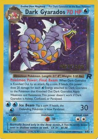 Dark Gyarados (8/82) (Prerelease Promo) [Team Rocket Unlimited] | RetroPlay Games