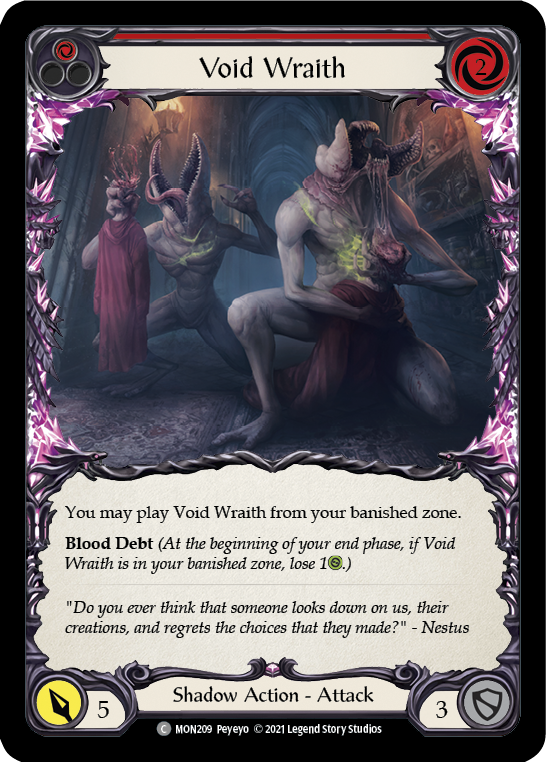 Void Wraith (Red) [MON209-RF] (Monarch)  1st Edition Rainbow Foil | RetroPlay Games