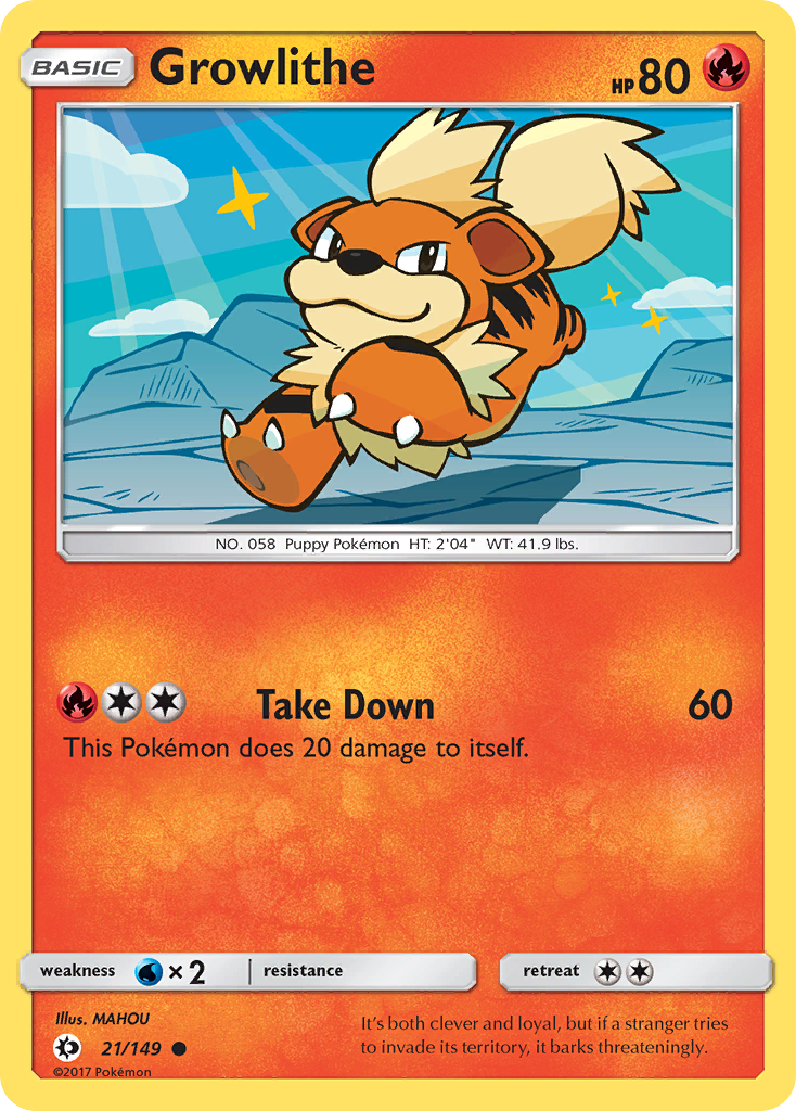 Growlithe (21/149) [Sun & Moon: Base Set] | RetroPlay Games