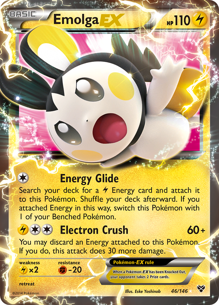 Emolga EX (46/146) [XY: Base Set] | RetroPlay Games