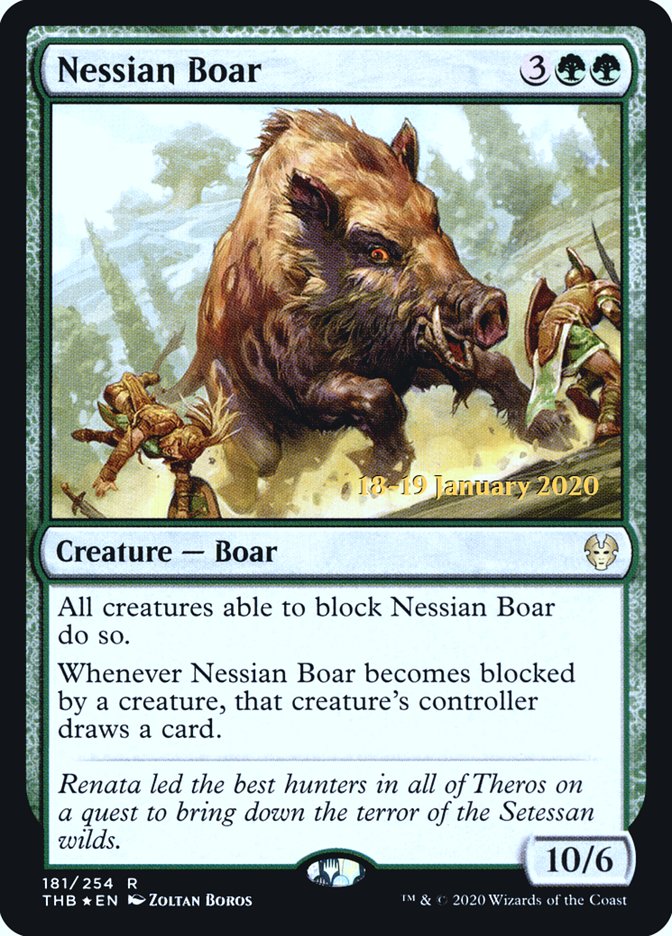 Nessian Boar [Theros Beyond Death Prerelease Promos] | RetroPlay Games