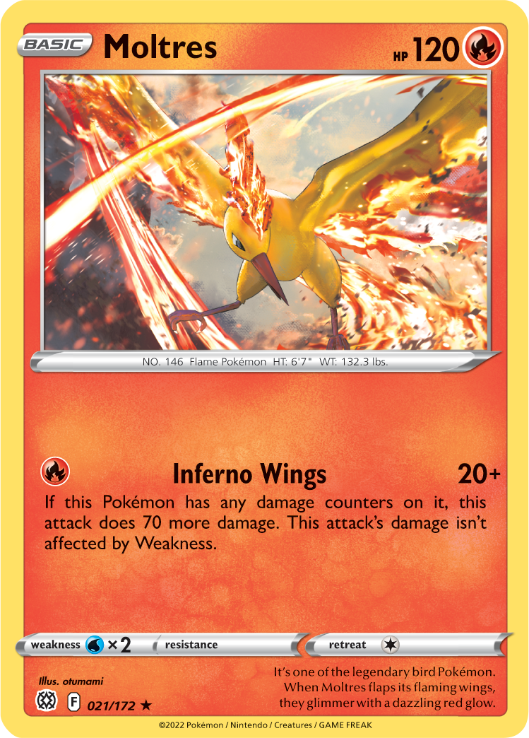 Moltres (021/172) (Theme Deck Exclusive) [Sword & Shield: Brilliant Stars] | RetroPlay Games