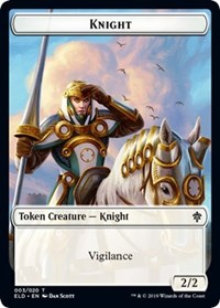 Knight // Food (17) Double-sided Token [Throne of Eldraine Tokens] | RetroPlay Games