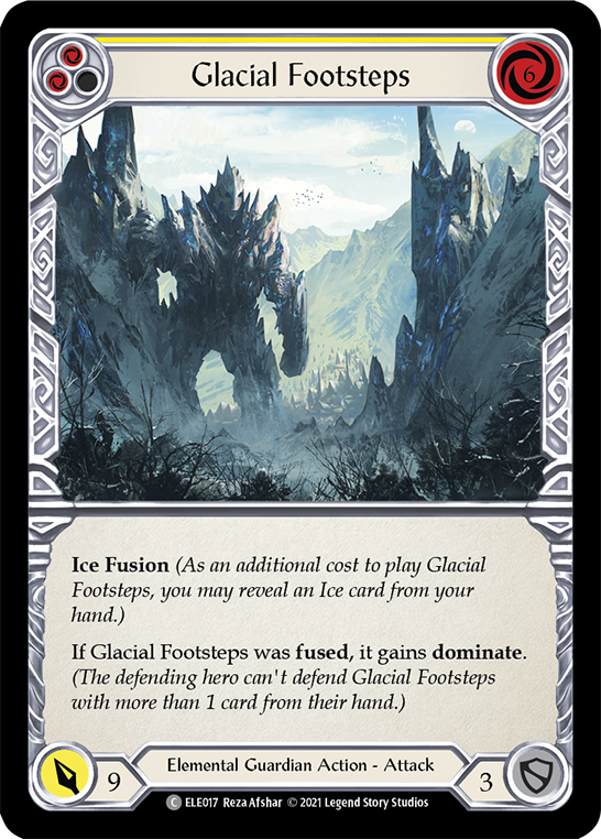 Glacial Footsteps (Yellow) [ELE017] (Tales of Aria)  1st Edition Rainbow Foil | RetroPlay Games