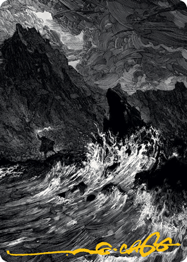 Island Art Card (Gold-Stamped Signature) [Innistrad: Midnight Hunt Art Series] | RetroPlay Games