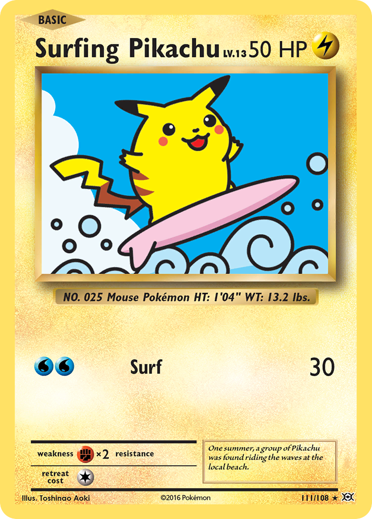 Surfing Pikachu (111/108) [XY: Evolutions] | RetroPlay Games