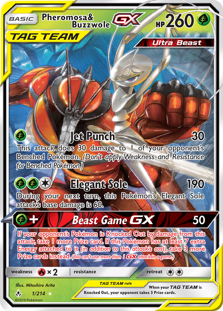 Pheromosa & Buzzwole GX (1/214) [Sun & Moon: Unbroken Bonds] | RetroPlay Games