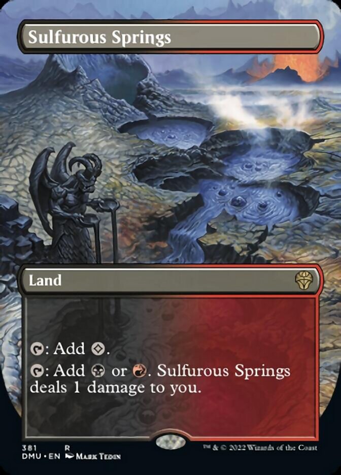 Sulfurous Springs (Borderless Alternate Art) [Dominaria United] | RetroPlay Games