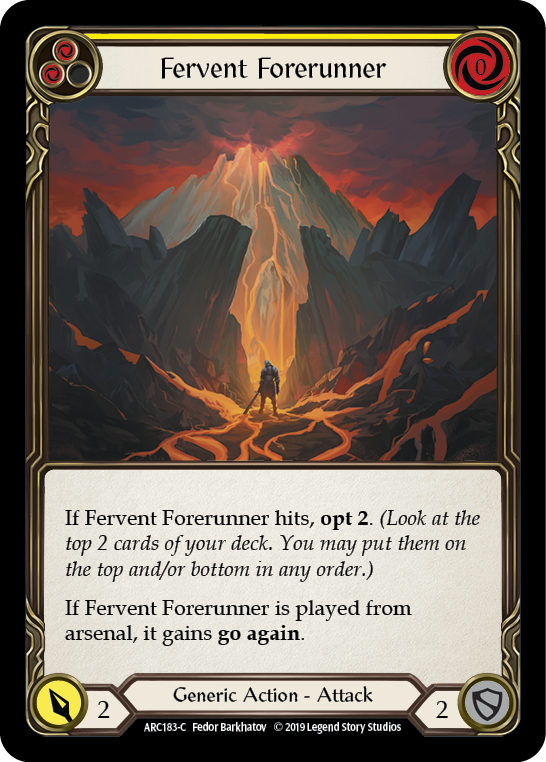 Fervent Forerunner (Yellow) [ARC183-C] (Arcane Rising)  1st Edition Normal | RetroPlay Games