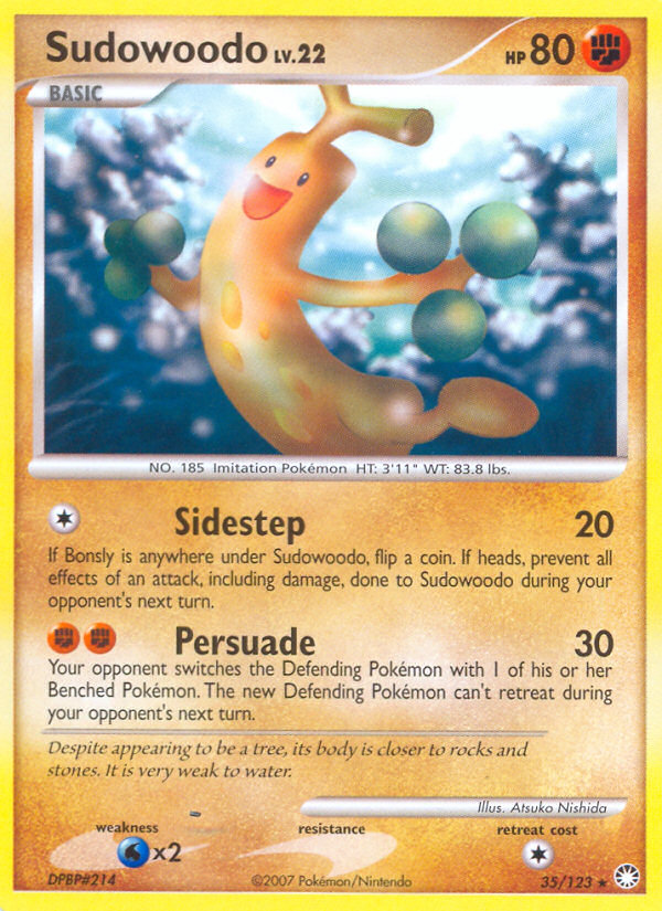 Sudowoodo (35/123) [Diamond & Pearl: Mysterious Treasures] | RetroPlay Games