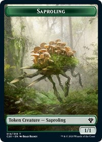 Saproling // Treasure Double-sided Token [Commander 2020 Tokens] | RetroPlay Games