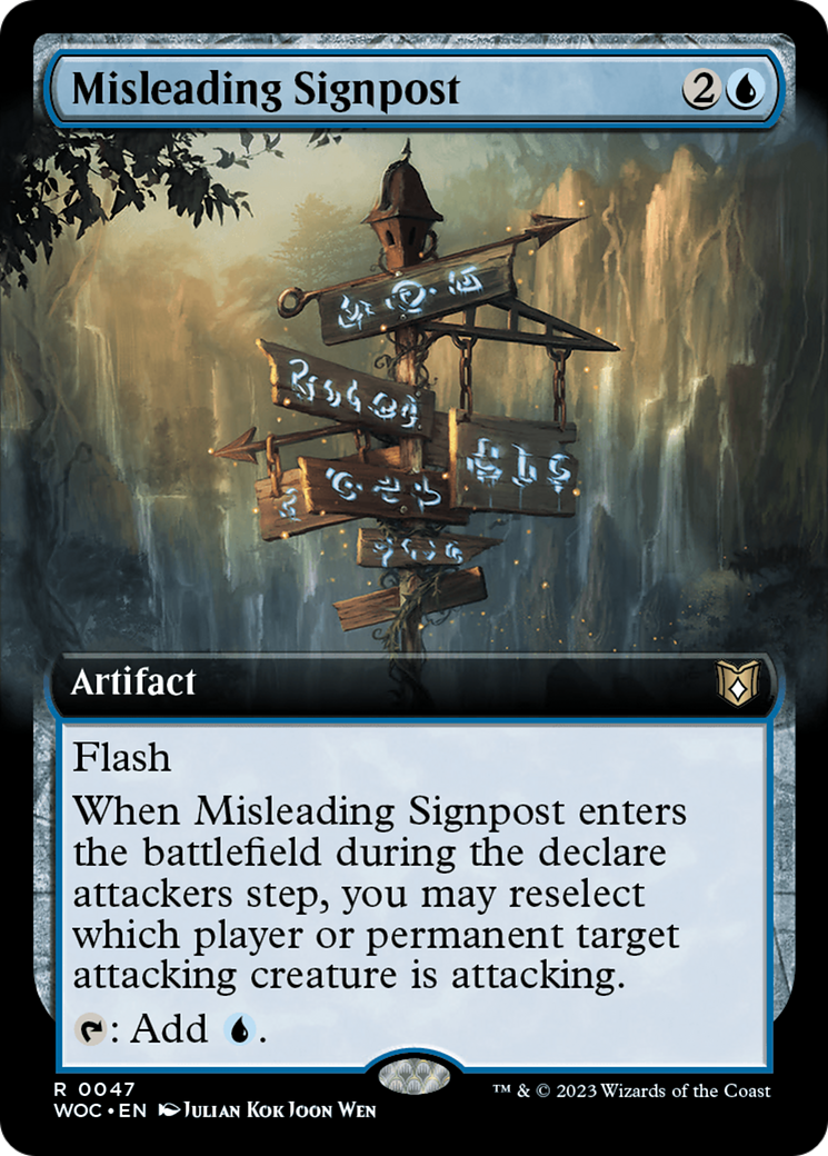 Misleading Signpost (Extended Art) [Wilds of Eldraine Commander] | RetroPlay Games