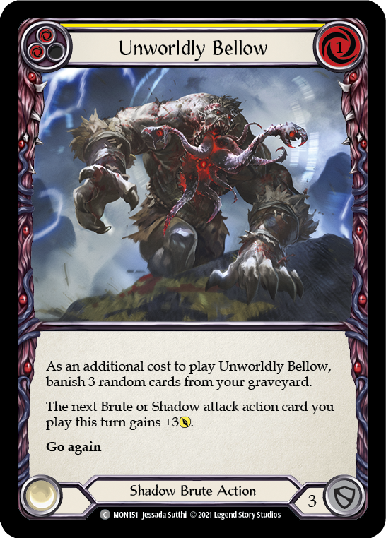 Unworldly Bellow (Yellow) [MON151] (Monarch)  1st Edition Normal | RetroPlay Games