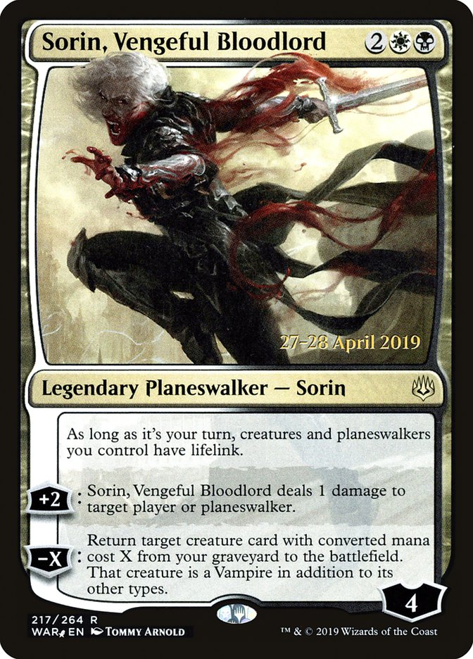 Sorin, Vengeful Bloodlord  [War of the Spark Prerelease Promos] | RetroPlay Games