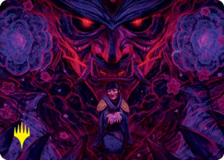 Reckoner Shakedown Art Card (Gold-Stamped Signature) [Kamigawa: Neon Dynasty Art Series] | RetroPlay Games